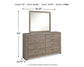 Culverbach Full Panel Bed with Mirrored Dresser