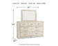 Bellaby  Panel Bed With Mirrored Dresser