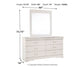 Anarasia Queen Sleigh Bed with Mirrored Dresser