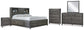 Caitbrook  Storage Bed With 8 Storage Drawers With Mirrored Dresser, Chest And Nightstand