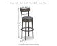 Caitbrook UPH Swivel Barstool (1/CN)