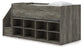 Frandern Twin Loft Bed with Bookcase Storage