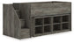 Frandern Twin Loft Bed with Bookcase Storage