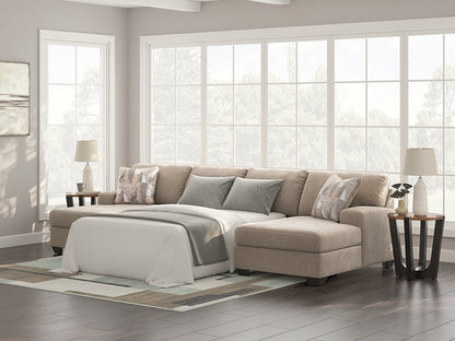 Newellen 3-Piece Sectional with Double Chaise