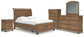 Feddinger Queen Storage Sleigh Bed with Mirrored Dresser, Chest and Nightstand