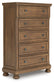 Feddinger Queen Storage Sleigh Bed with Mirrored Dresser and Chest