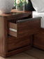 Dilenno Queen Canopy Bed with Mirrored Dresser and Nightstand