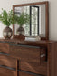 Dilenno Queen Canopy Bed with Mirrored Dresser and Chest