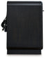 Rowanbeck California King Upholstered Panel Bed with Mirrored Dresser and Nightstand