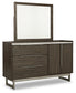 Arkenton King Panel Bed with Mirrored Dresser and Chest