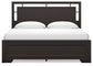 Covetown King Panel Bed with Mirrored Dresser, Chest and Nightstand
