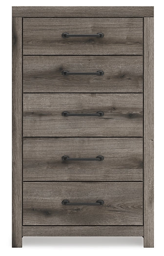 Graystorm Twin Panel Bed with Mirrored Dresser, Chest and Nightstand