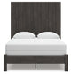 Queen Panel Bed with Mirrored Dresser and Nightstand