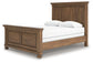 Feddinger Queen Panel Bed with Mirrored Dresser and Chest