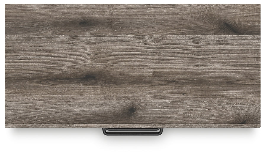 Graystorm King Panel Bed with Mirrored Dresser and Chest